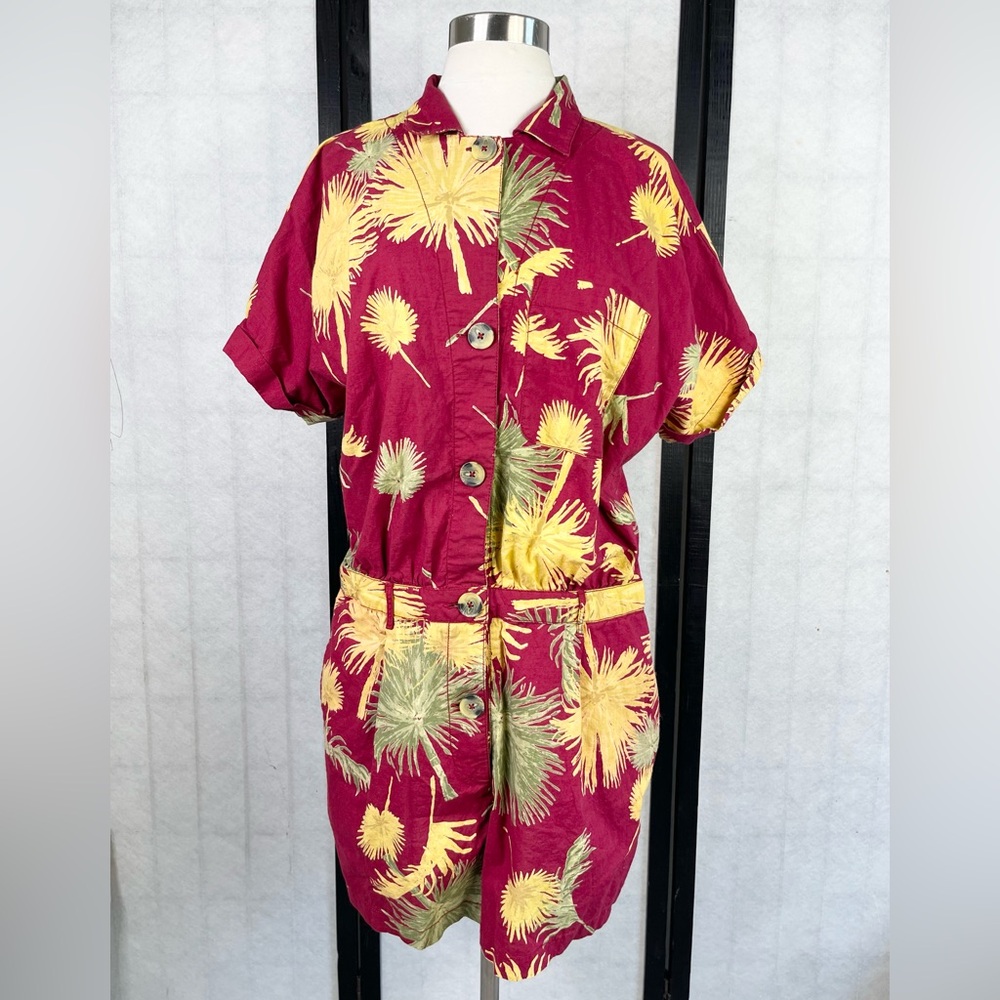 Free People Red and Yellow Floral Romper - Picture 2 of 8